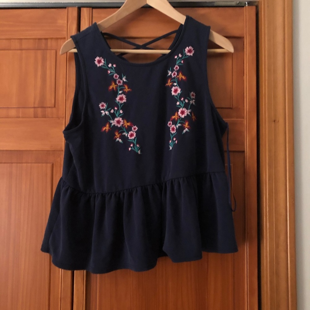 Navy blue blouse